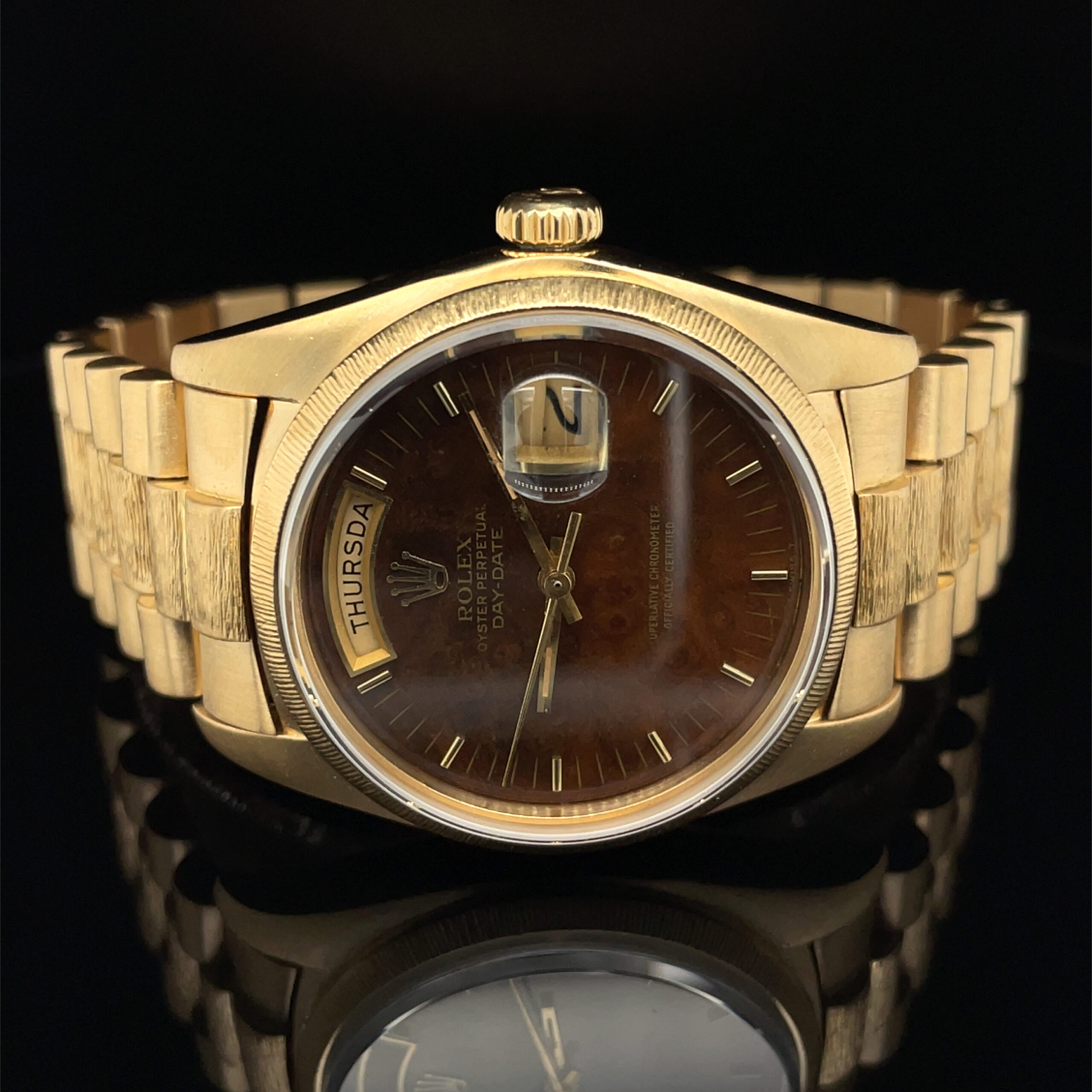 Rolex DayDate 36 18K President Wooden Dial - Afbeelding 7