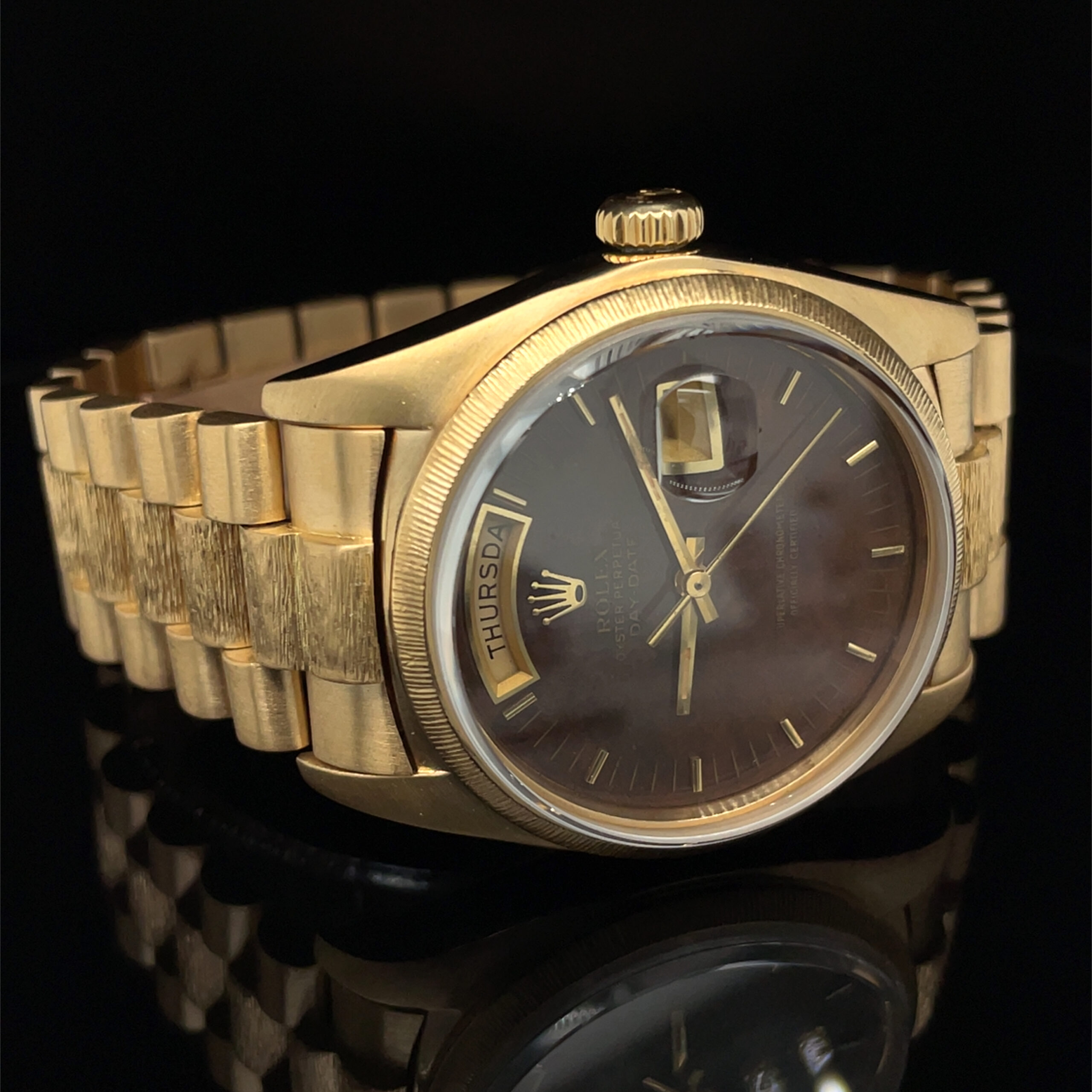 Rolex DayDate 36 18K President Wooden Dial - Afbeelding 8