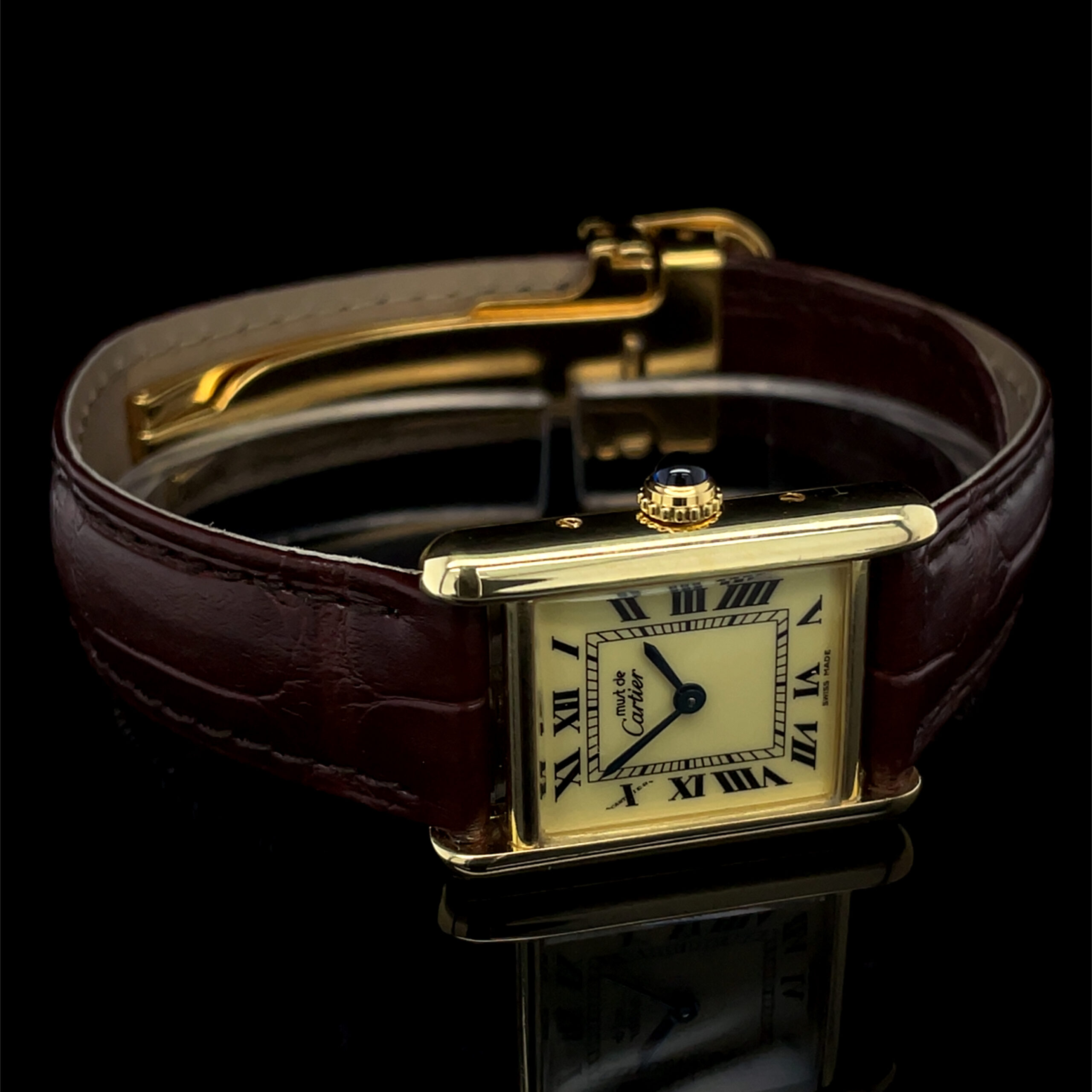 cartier tank vermeil sm