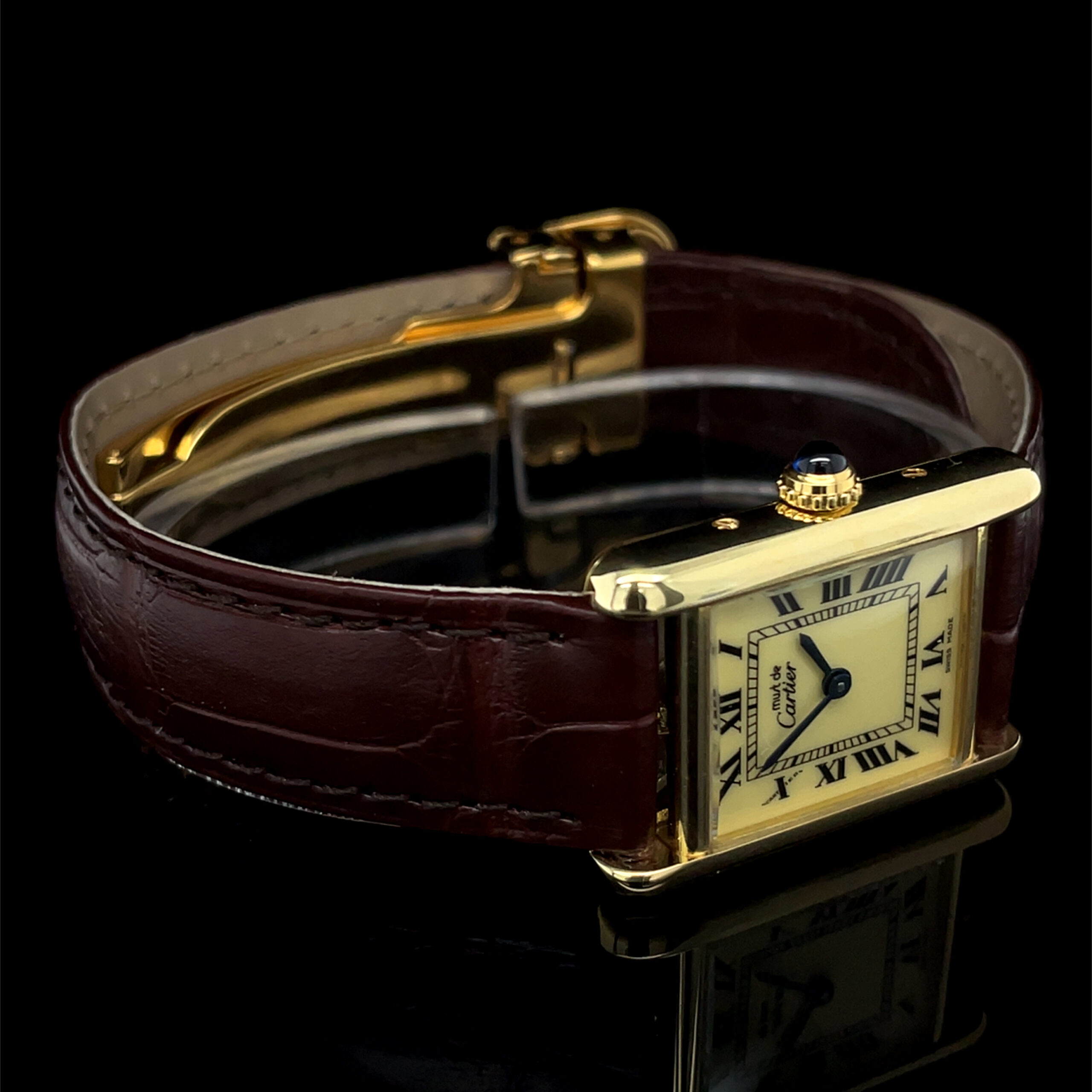 cartier tank vermeil sm