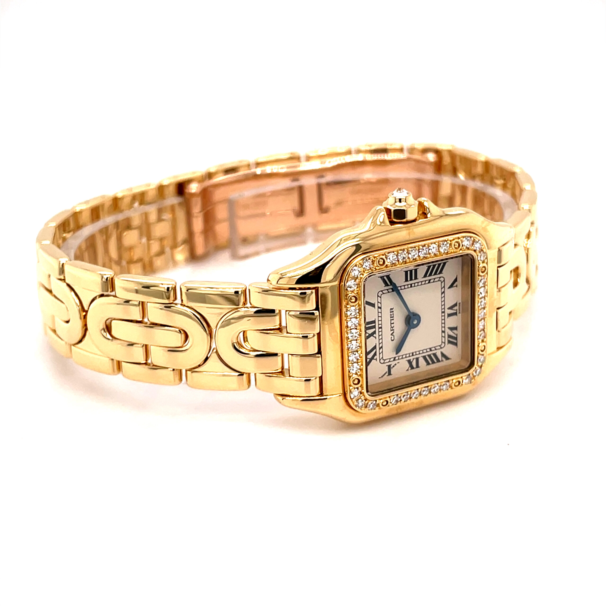 cartier panthere art deco 18k factory diamonds