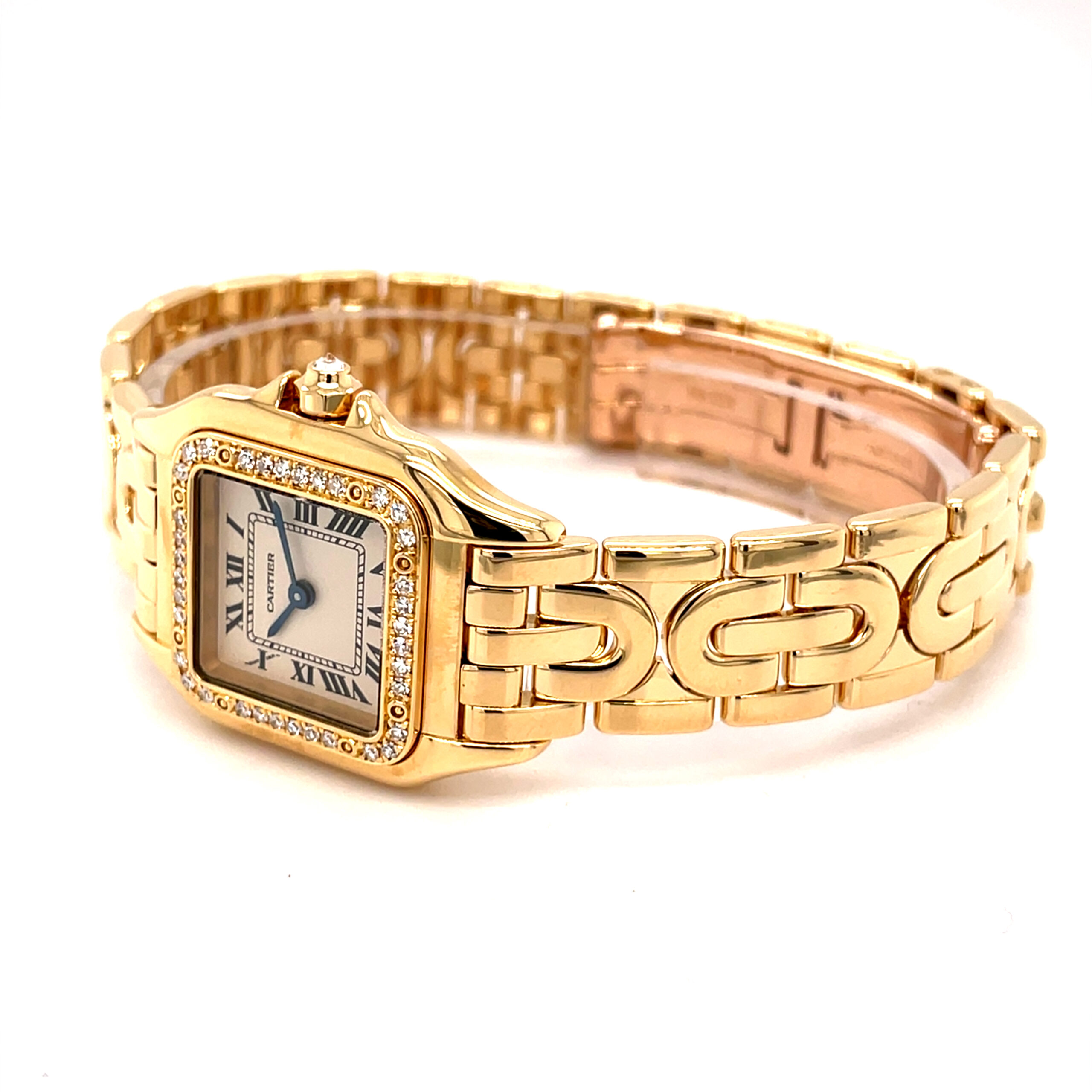 cartier panthere art deco 18k factory diamonds