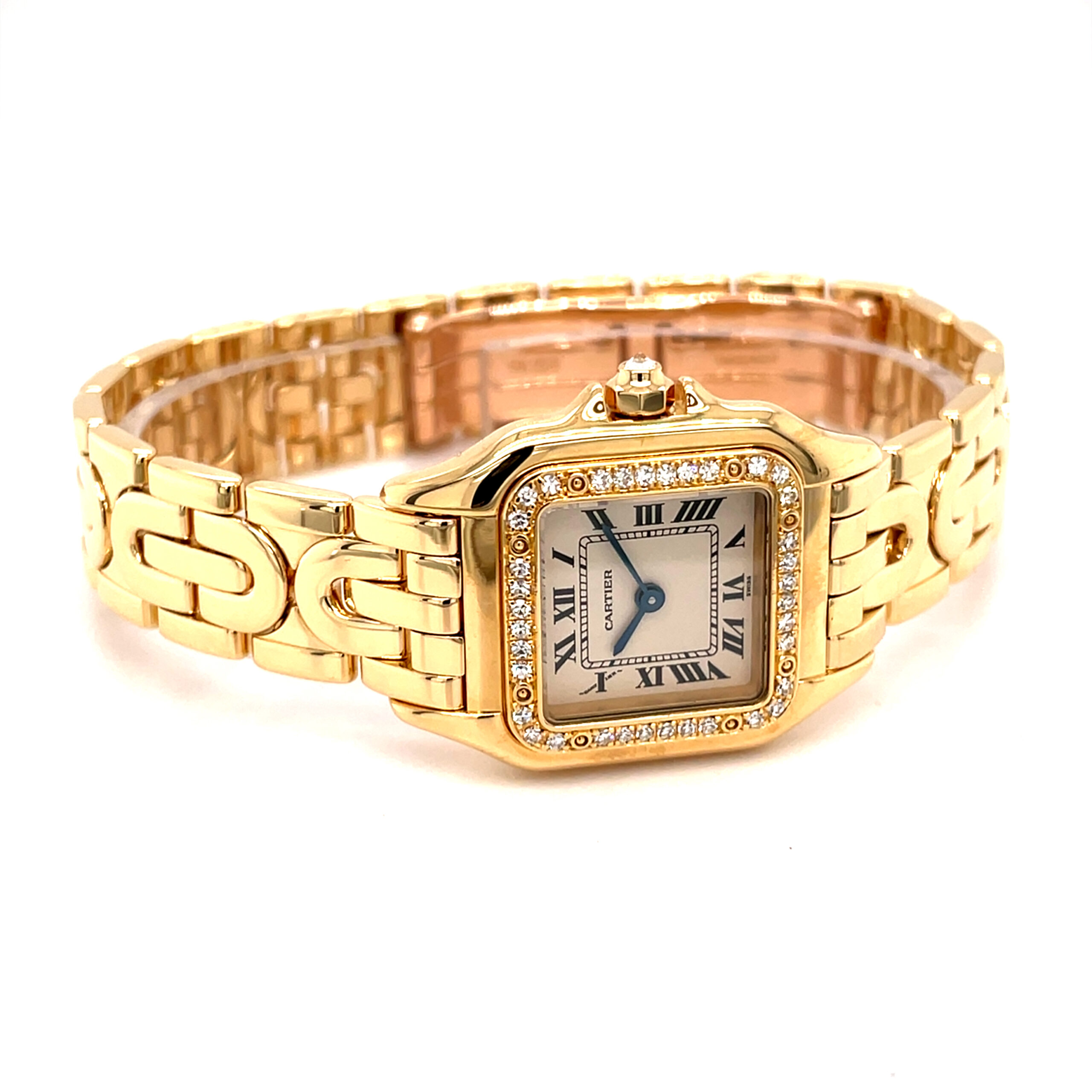 cartier panthere art deco 18k factory diamonds